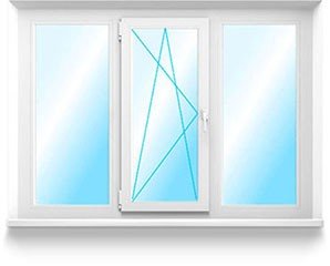 Формы окон: Трехстворчатые